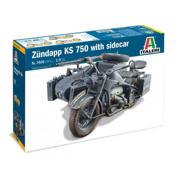 7406 Italeri 1/9 ZUNDAPP KS 750 with Sidecar