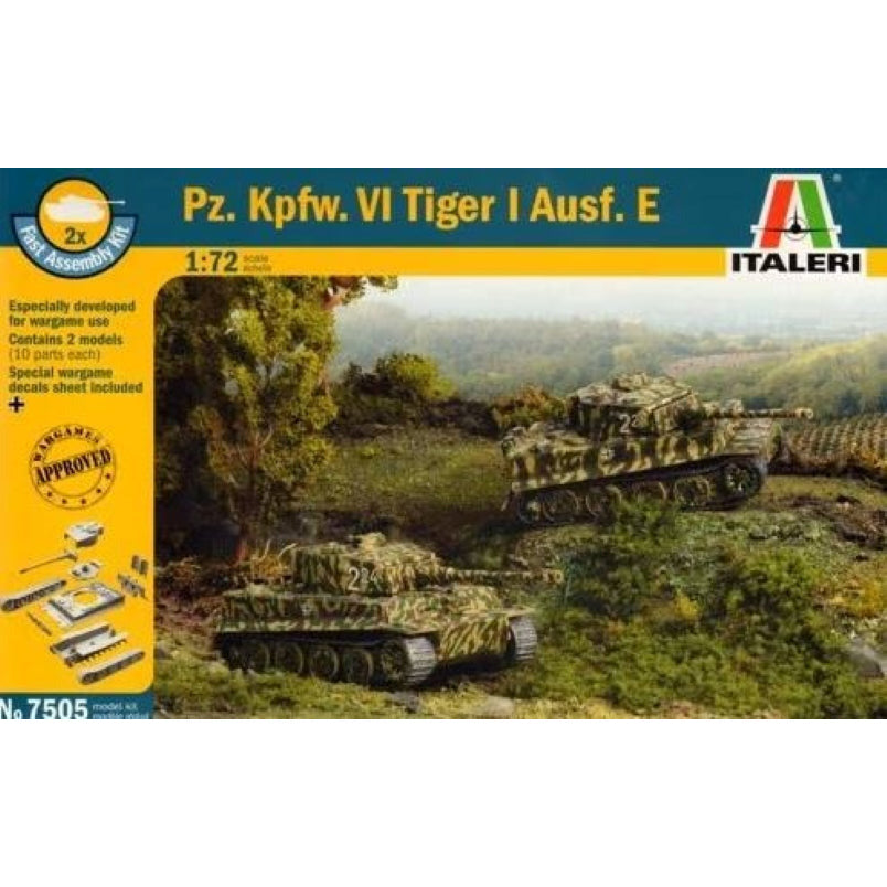 7505 Italeri 1/72 Pz. Kpfw. VI TIGER I Ausf. E Fast Assembly