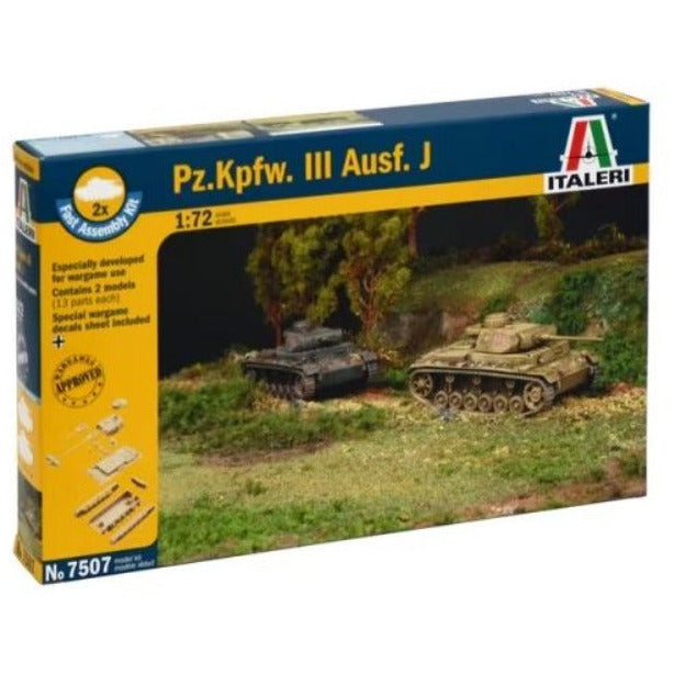 7507 Italeri 1/72 PZ. KPFW. III Fast Assembly Kits