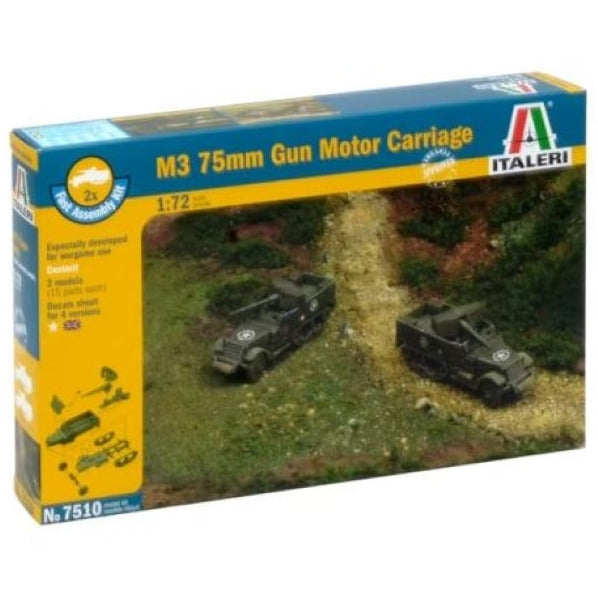7510 Italeri 1/72 M3 76mm Gun Motor Car(2) Fast Build