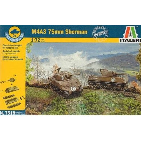 7518 Italeri 1/72 Sherman M4 A3 (2) Fast Build