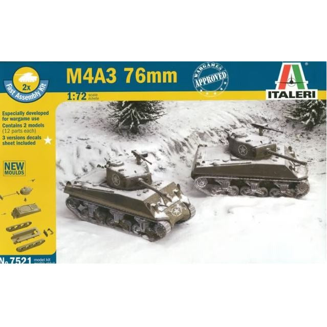 7521 Italeri 1/72 M4 A3 76mm Fast Assembly
