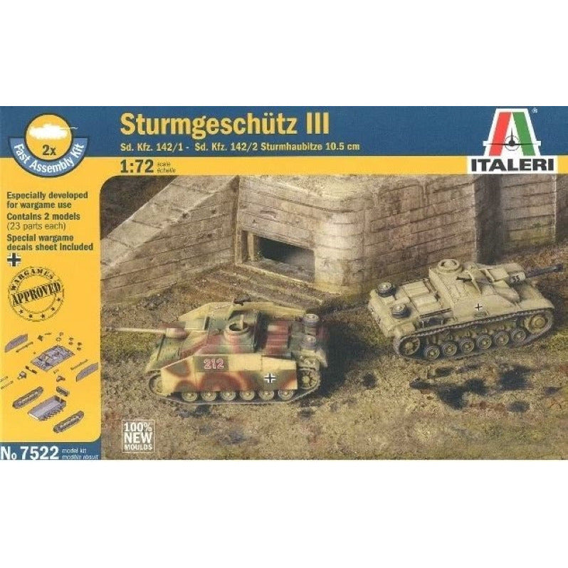 7522 Italeri 1/72 Sd.Kfz 142/1 Sturmgesch.III Fast Assembly