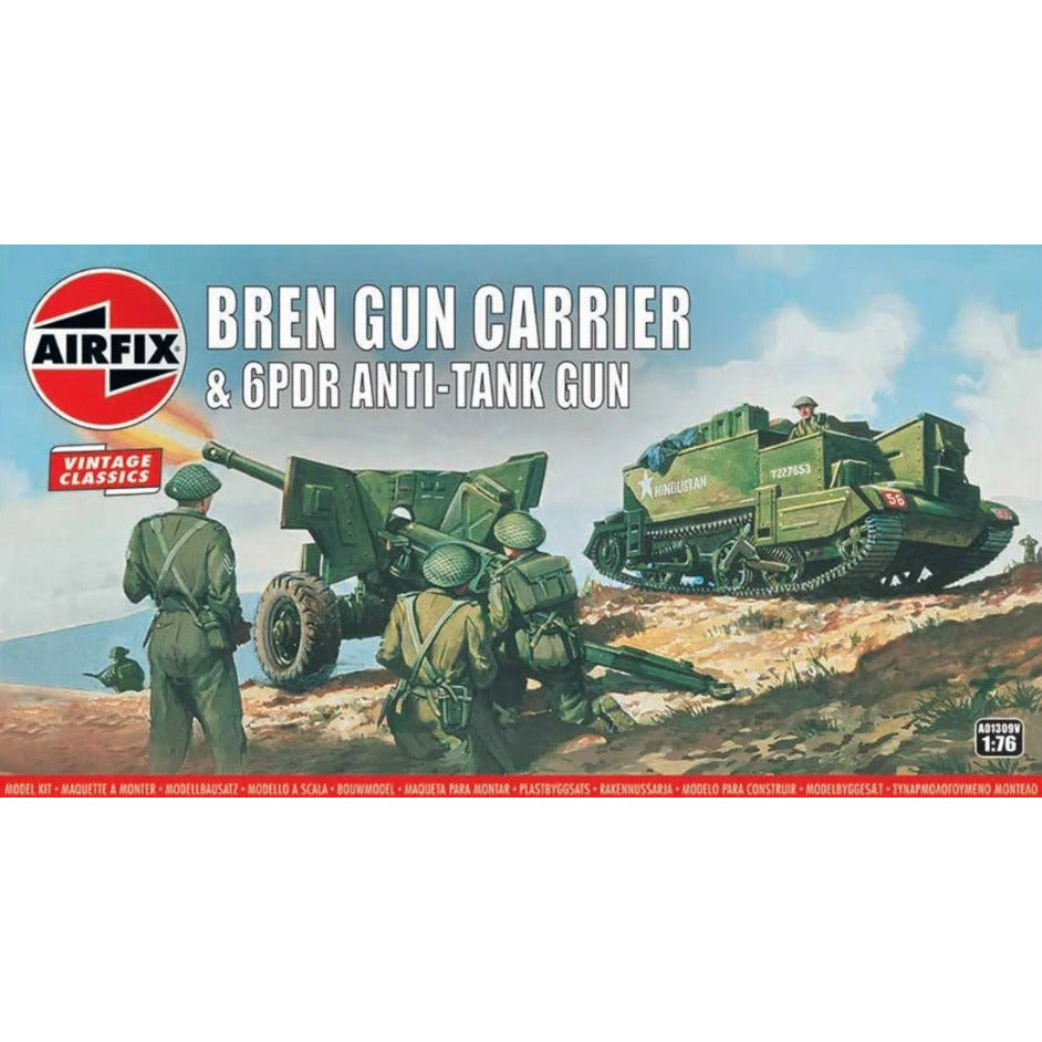 A01309 Airfix 1/76 Bren Gun Carrier & 6Pdr Anti-Tank Gun