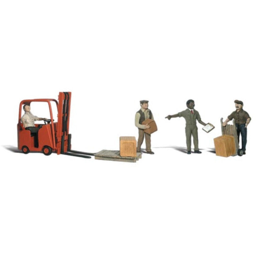 A1859 Woodland Scenics HO Scale Workers with Forklift