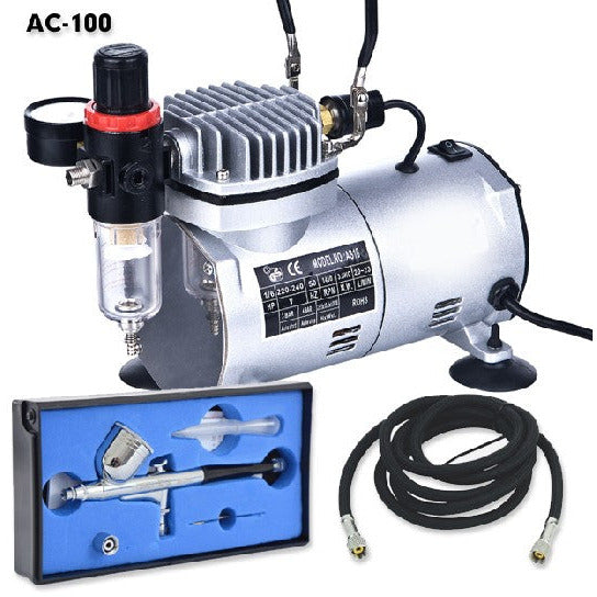 AC-100 Fengda Compressor with Gravity Fed AirBrush – Injection Models Now