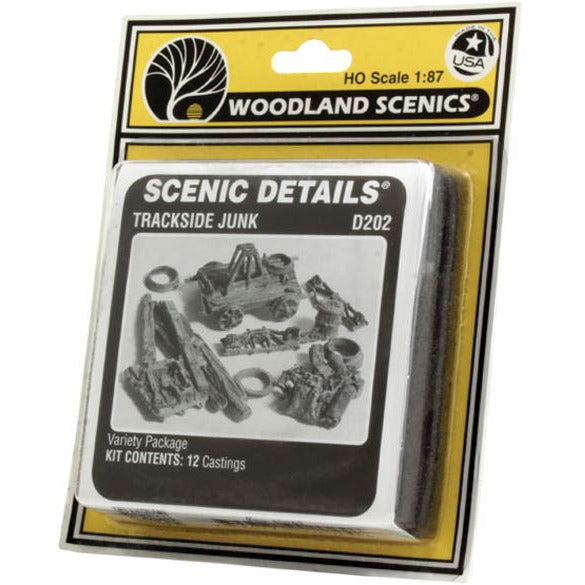 D202 Woodland Scenics Ho Scale Trackside Junk White Metal Castings