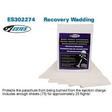ES302274 Estes Recovery Wadding (75 Sheets)