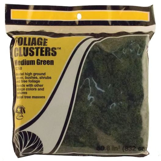 FC58 Woodland Scenics Medium Green Foliage Cluster
