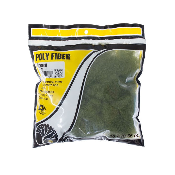 FP178 Woodland Scenics Green Poly Fibre