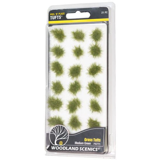 FS771 Woodland Scenics Medium Green Grass Tufts
