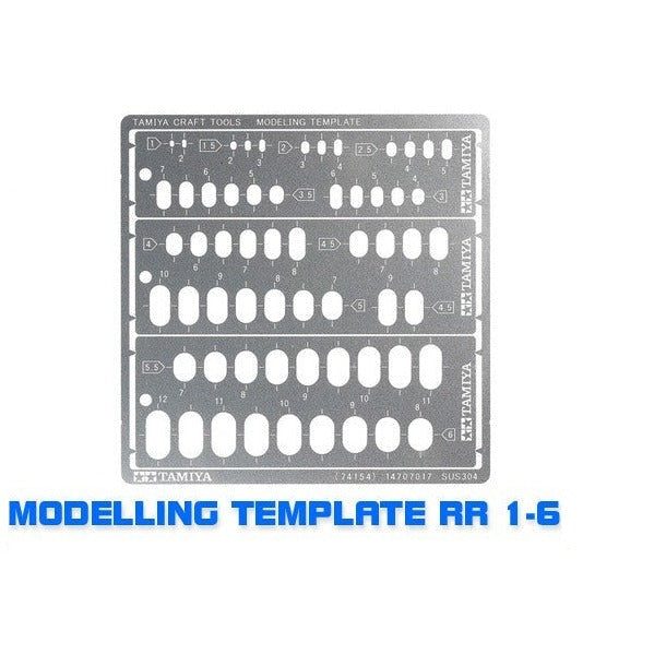 74154 Tamiya Modeling Template RR 1-6