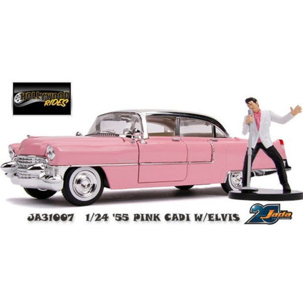 31007 Jada 1/24 HWR '55 Pink Cadi With Elvis