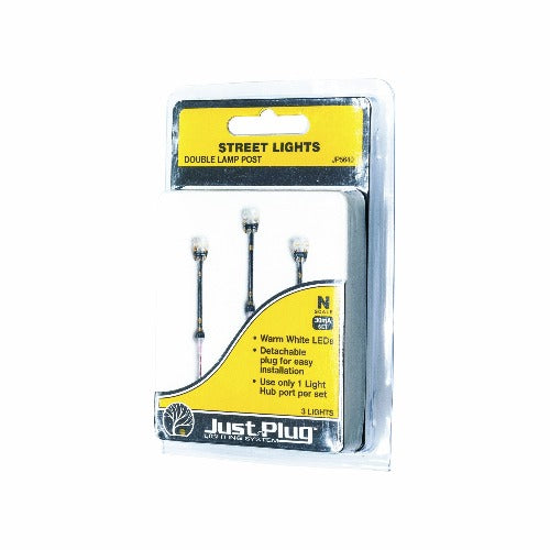 JP5640 Woodland Scenic N Scale Double Lamp Post Street Lights