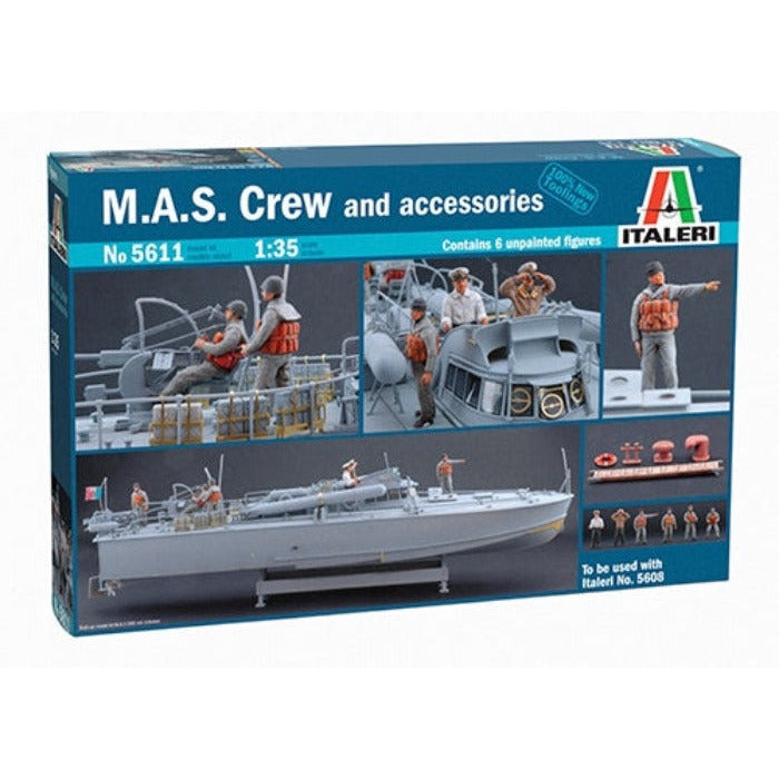 5611 Italeri 1/35 M.A.S. Crew And Accessories
