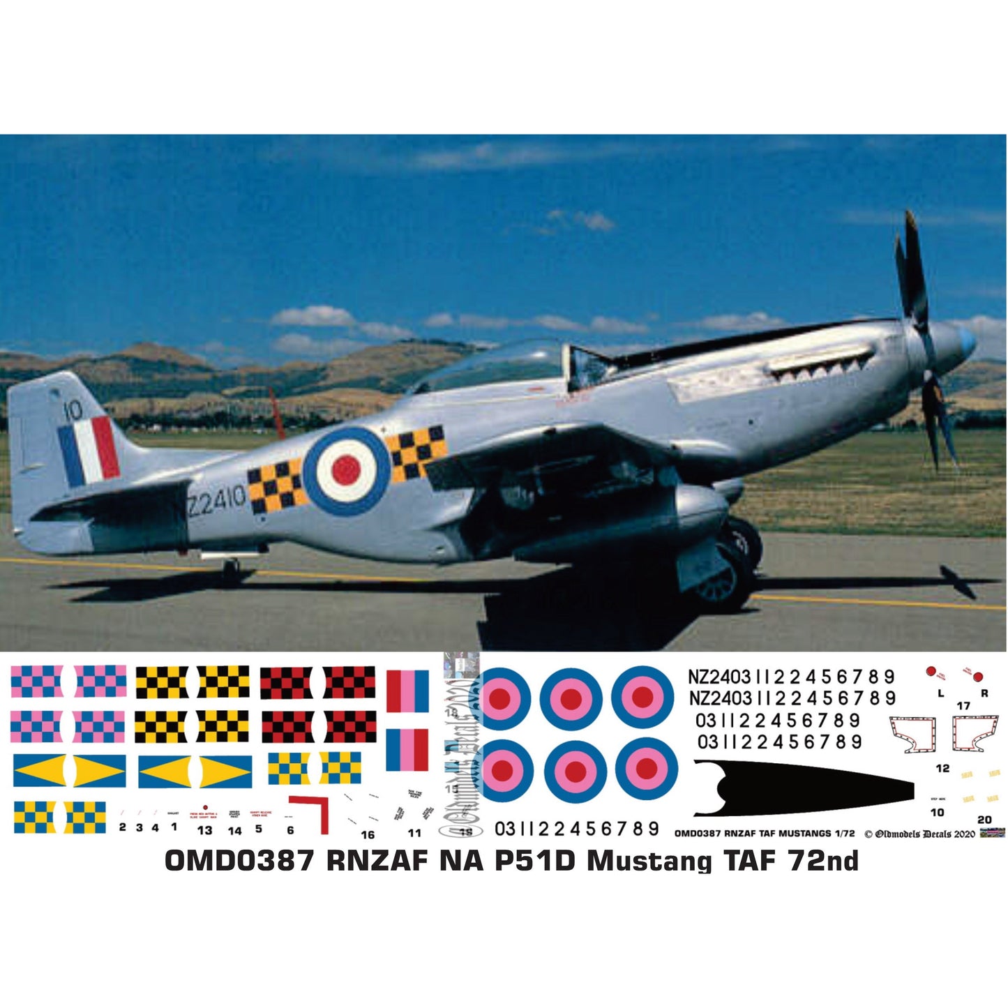 OMD0387 RNZAF Mustangs - TAF 1/72 Decals