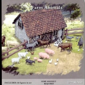 7052 PEG 1/72 Farm Animals (64 Figure Set)