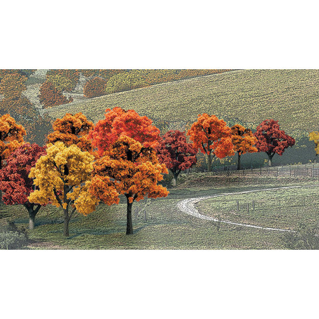 TR1575 Woodland Scenics Ready-Made 38 Fall Deciduous Trees 1.9 cm - 5.08 cm