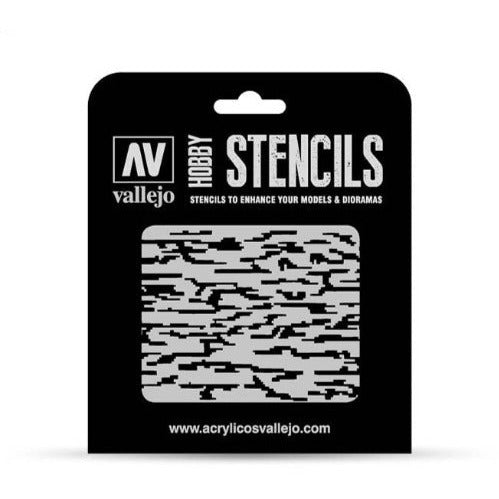 CAM004 Vallejo 1/35 Pixelated Modern Camo Stencil