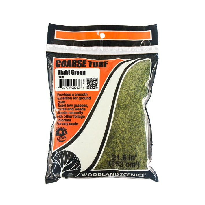 T63 Woodland Scenics Light Green Course Turf