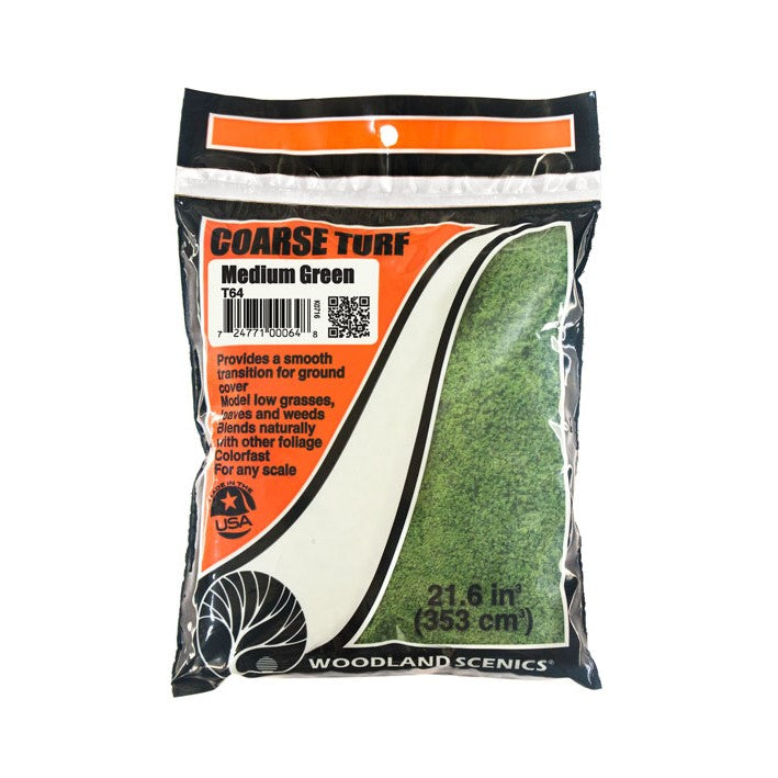 T64 Woodland Scenics Medium Green Course Turf