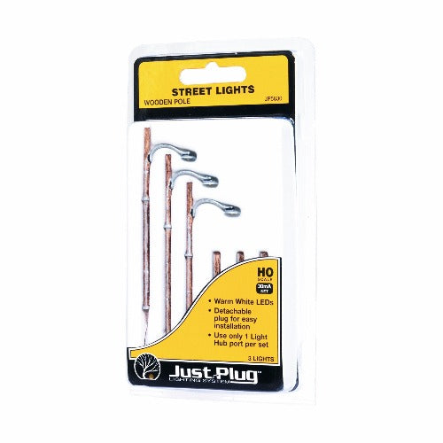 JP5630 Woodland Scenics Ho Wooden Pole Street Lights
