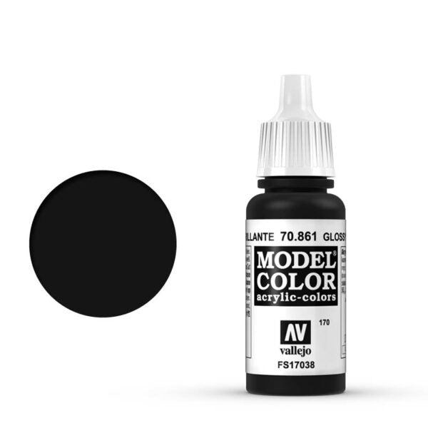 170 Vallejo Glossy Black 17ml
