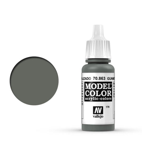179 Vallejo Gunmetal Grey 17ml