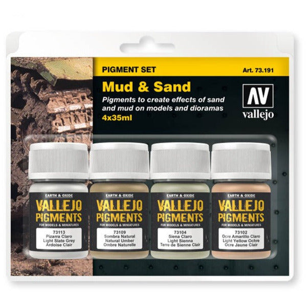 73191 Vallejo Pigment Set - Mud & Sand