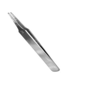 T12007 Vallejo Flat Rounded Stainless Steel Tweezers (120mm)