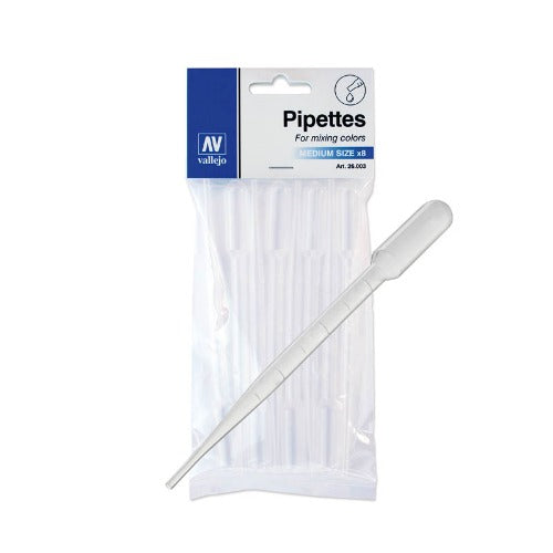 26003 Vallejo Pipettes Medium Size 3Ml (8 Pce)