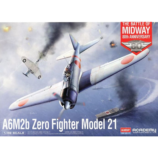 12352 Academy 1/48 Mitsubishi A6M2b Zero Fighter Model 21 The Battle of Midway 80th Anniversary