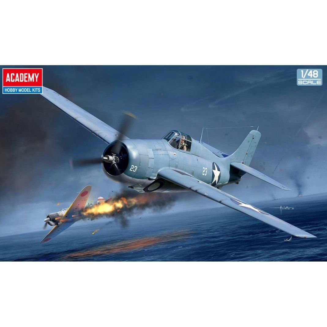 12355 Academy 1/48 USN F4F-4 "Battle of Midway"