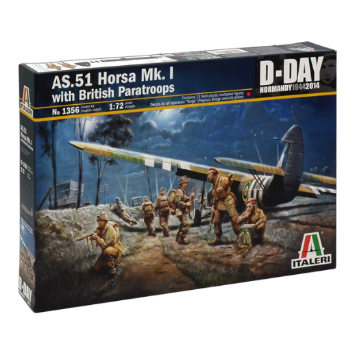 1356 Italeri 1/72 AS.51 Horsa Mk.I with British Paratroops