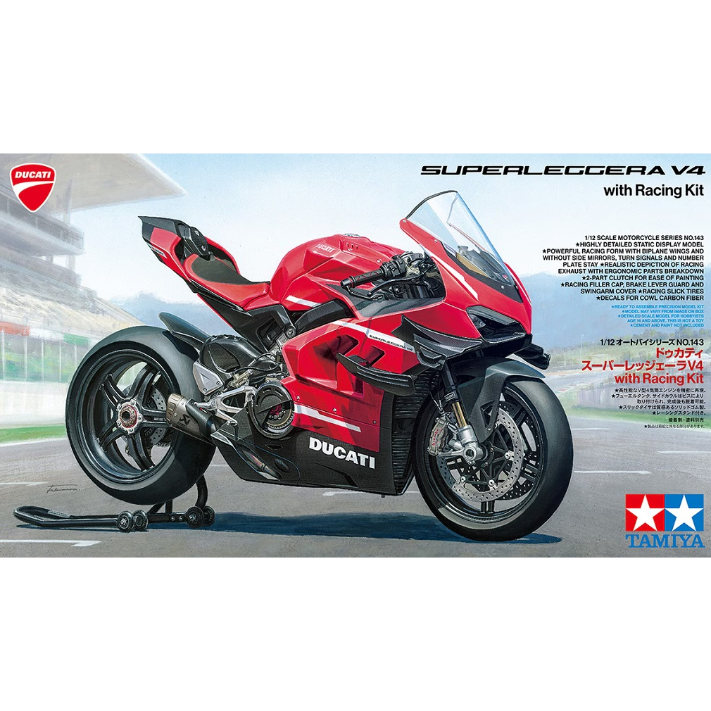 14143 Tamiya 1/12 Ducati Superleggera V4 with Racing Kit