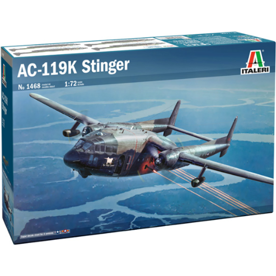 Injection Model Kit 1468 Italeri 1/72 AC-119K Stinger – Injection Models Now
