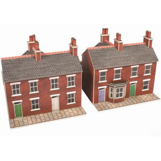 PN103 Metcalfe N Scale Red Brick Terraced Houses Kit