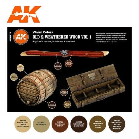 11673 AK Interactive - 3 Gen Sets - Old & Weathered Wood Volume 1