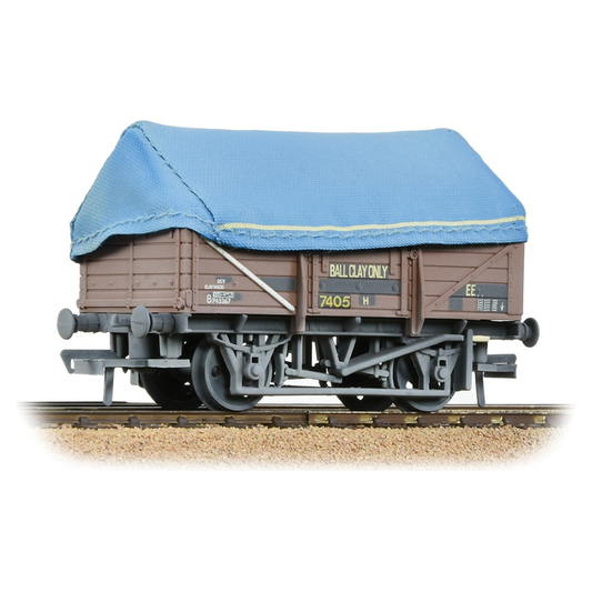 33-085B Branchline OO Scale  5 Plank China Clay Wagon - BR Bauxite (TOPS) with Hood