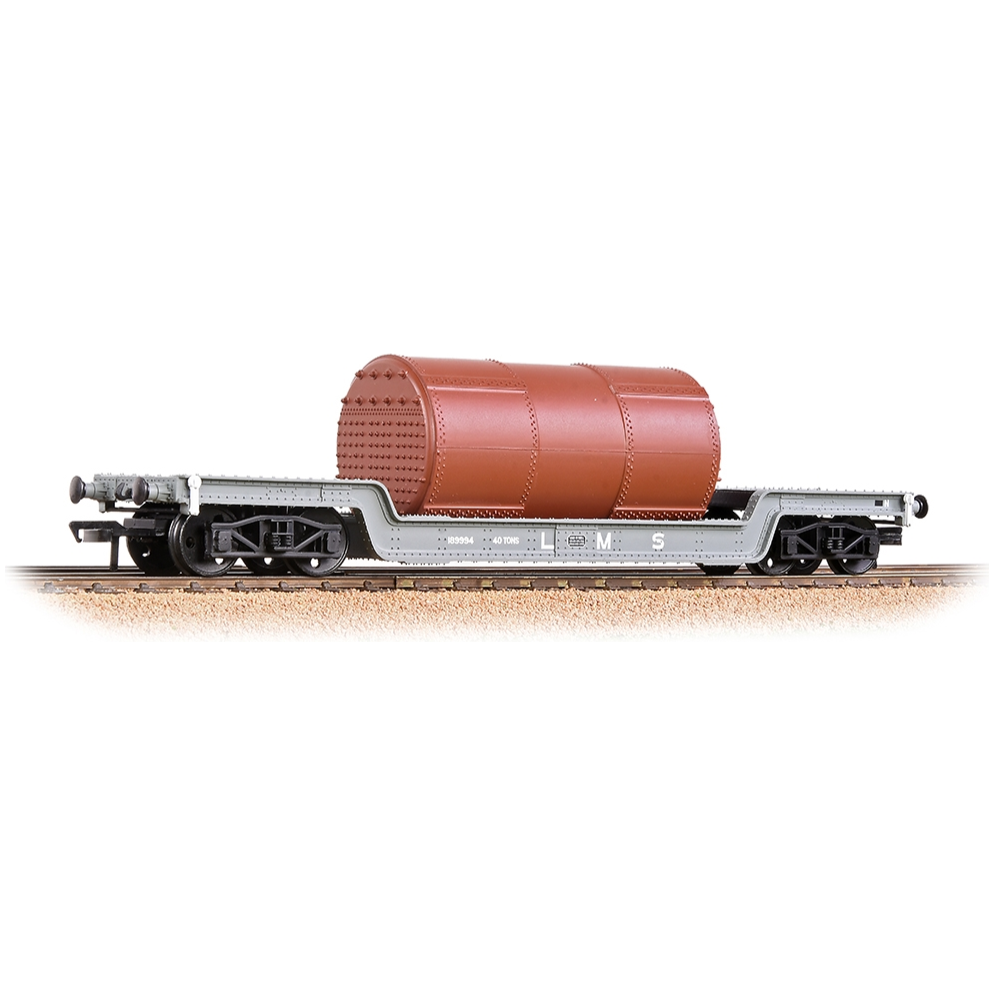 33-878A Branchline OO Scale  45T Bogie Well Wagon LMS Grey [WL]