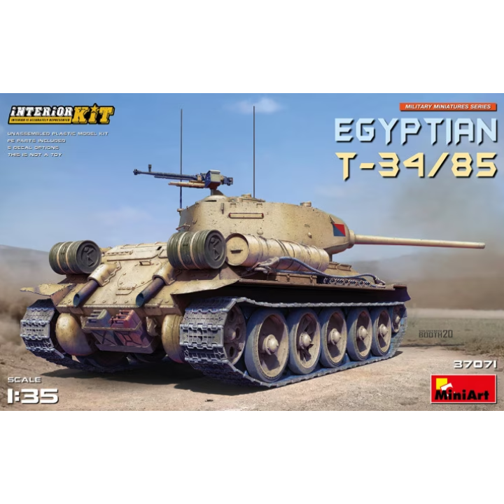 37071 Miniart 1/35 Egyptian T-34/85 with Interior Kit