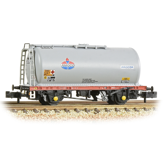 373-787 Graham Farish [N Scale BR 45T TTA Tank Wagon 'Amoco' Grey