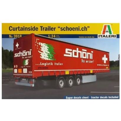 3918 Italeri 1/24 Curtainside Trailer With Logo