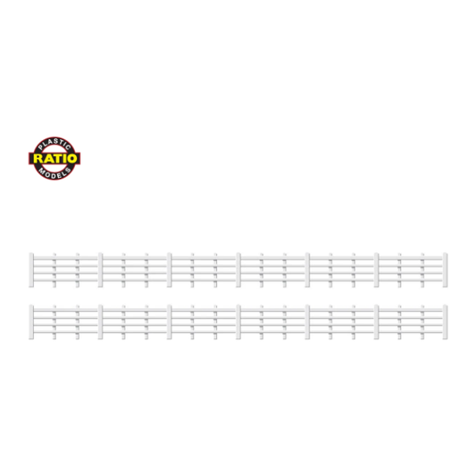 R424 Ratio OO Scale White Lineside Fencing