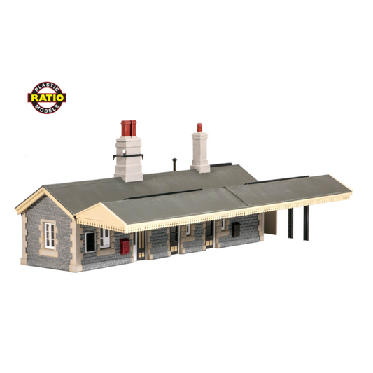 504 Ratio OO Scale Station Building with Canopy 210mm x 135mm