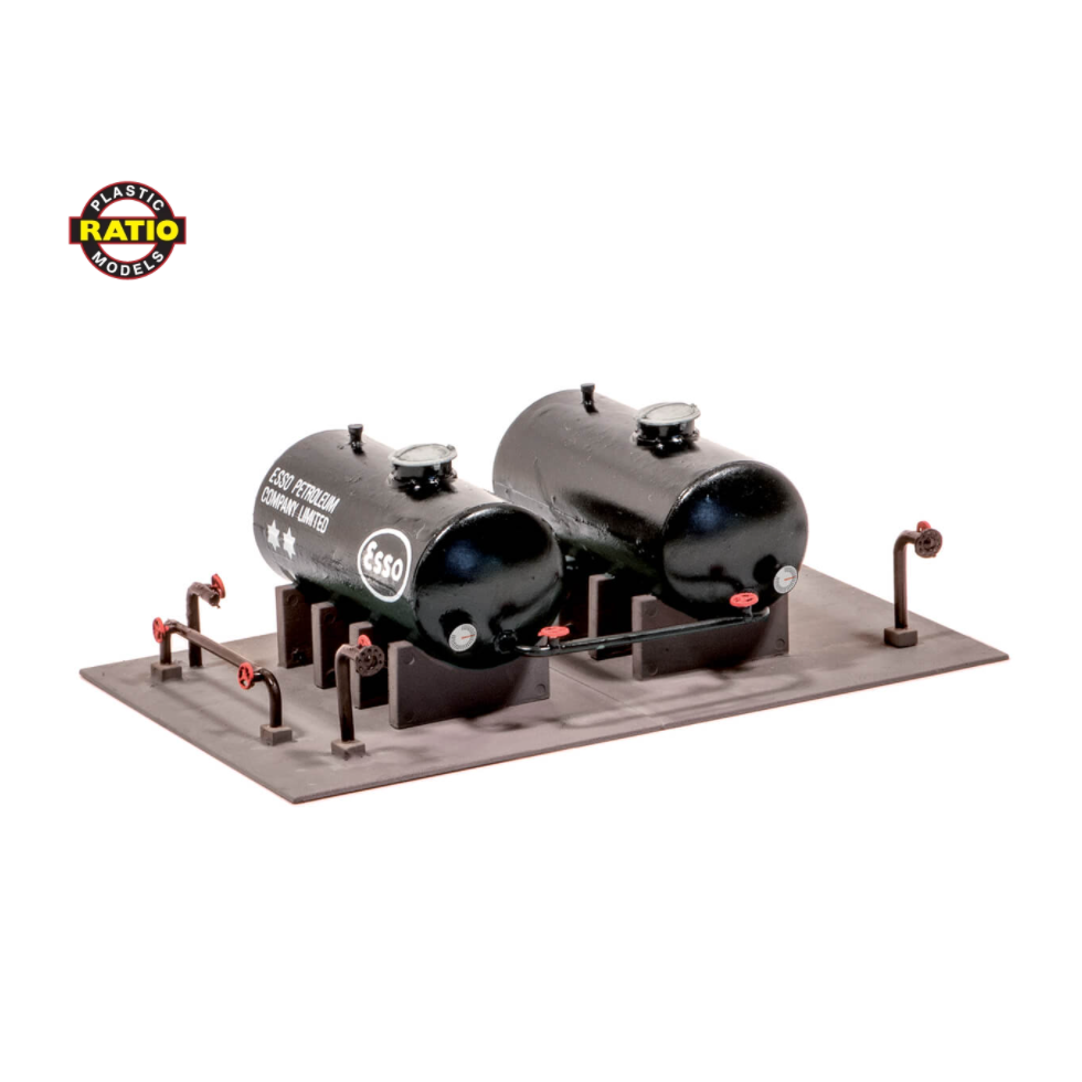 R-530 Ratio OO Scale Oil Tanks Kit