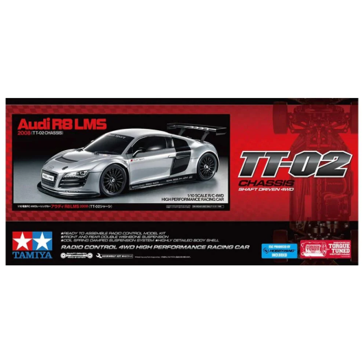 58749 Tamiya 1/10 Audi R8 Lemans (Incl Esc) TT-02