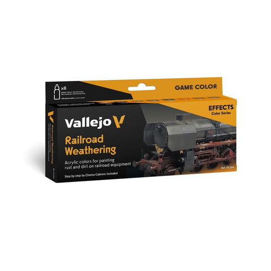 70264 Vallejo – Railroad Weathering by Chema Cabrero – Effects / 8 Colors