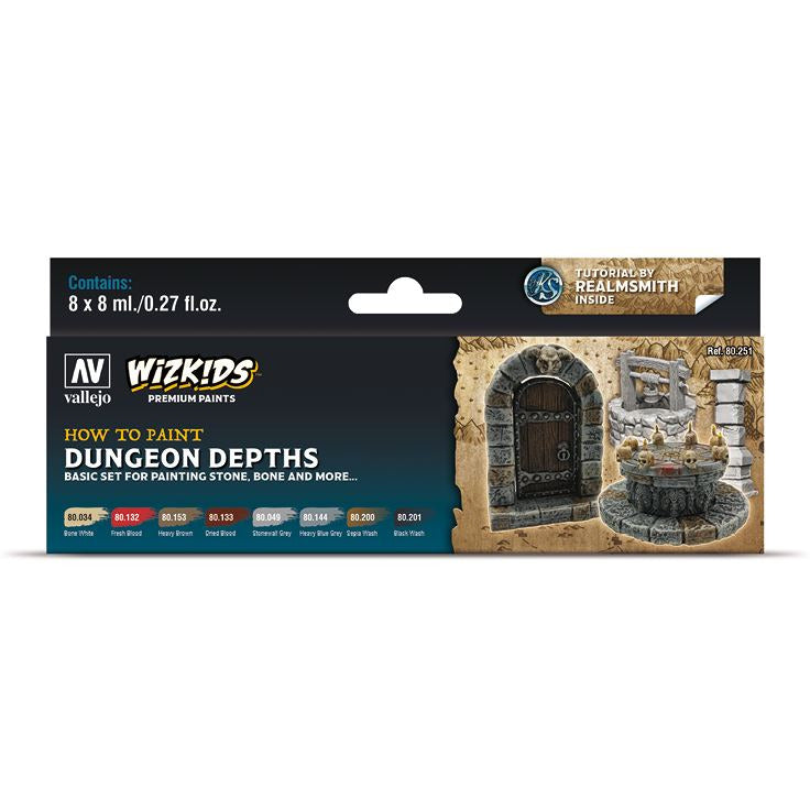 80251 Vallejo Dungeon Depths Wizkids Premium Paint Set