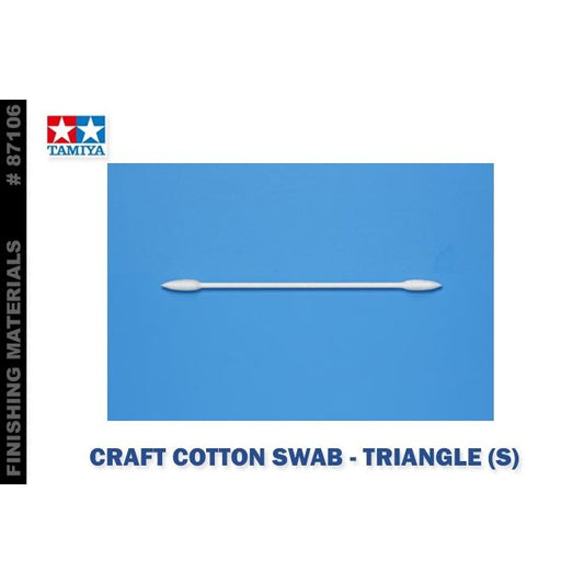 87106 Tamiya Cotton Swab Triangular ,Sml 50Pcs